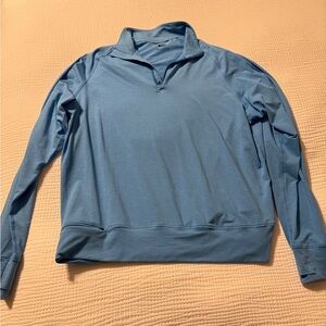 REI size L Half-Zip Top with sun protection and hidden zipper pocket